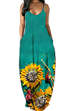 Euramerican Fashion Loose V Neck Sling Dress SMR10233