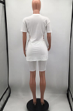 Summer Fashion Hollow Out Zipper Pure Color Two-Piece HH8972