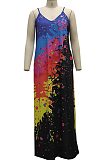 Euramerican Fashion Loose V Neck Sling Dress SMR10233