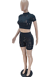 Fashion High Elastic Jacquard Casual Sports Sets BM7179 