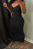 Fashion Sexy Pure Color Sling Tight Dress H1639