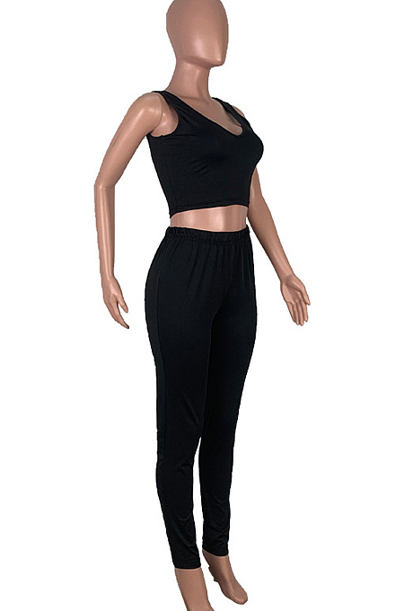 Summer Casual Vest Long Pants Sports Two-Piece MMS8035
