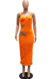 Fashion Sexy Pure Color Sling Tight Dress H1639