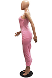 Fashion Sexy Pure Color Sling Tight Dress H1639