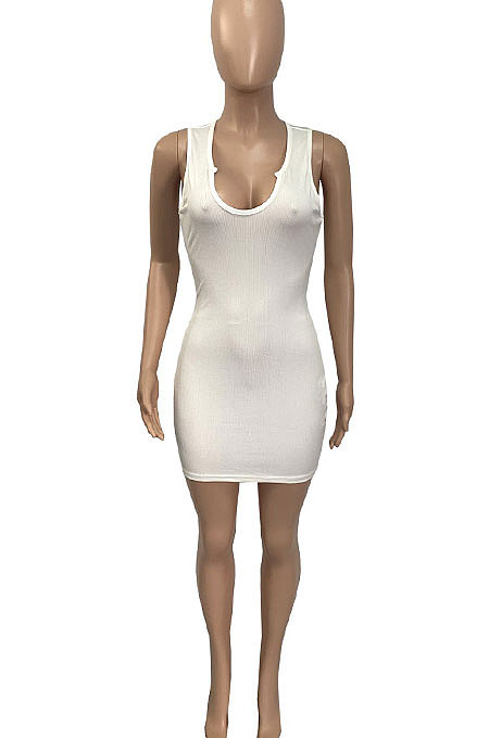 Condole Belt Vest Deep V Neck Cultivate One's Morality Sexy Mini Dress Q862
