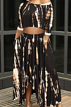 Fashion Casual Have Pocket Open Fork Skirt Sets QSS5096