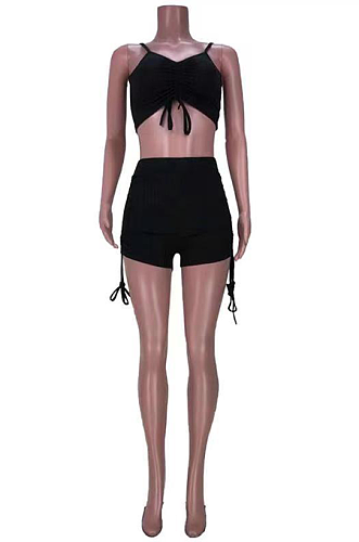 Euramerican Summer Black Sexy Bandage Slip Shorts Stets  SML8231