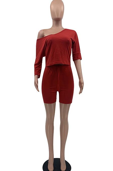 Euramerican Fashion Casual Pure Color Sports Sets OEP6257