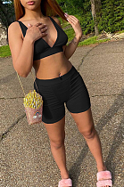 Casual Pure Color  Backless Home Dress Shotrs Sets HAA9083