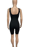 Women Sexy Low Chest Tie A Knot Sport Cultivate One's Morality Casual Romper Shorts Q868