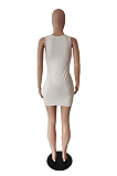 Summer Solid Color Sleeveless Vest Dress TC066