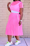 Women Sport Vest Jumpsuit Net Yarn Skirts Three Pieces Q864