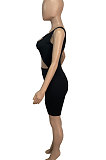 Women Sexy Low Chest Tie A Knot Sport Cultivate One's Morality Casual Romper Shorts Q868