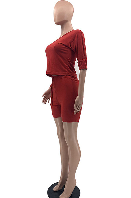 Euramerican Fashion Casual Pure Color Sports Sets OEP6257