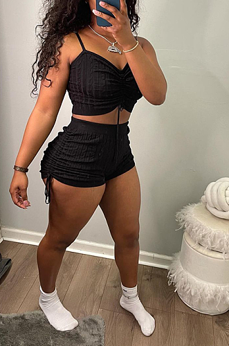 Euramerican Summer Black Sexy Bandage Slip Shorts Stets  SML8231