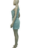 Pure Color Vest Sleeveless Romper Shorts Q845