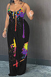 Splash-Ink Condole Belt Backless Pants Sets AYW8001