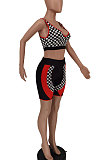Women Sexy Plaid Printing Casual Shorts Sets NRS8043