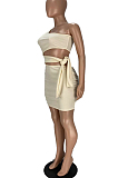Sexy Package Buttocks Waist Hollow Out One Shoulder Dress WJ5216 