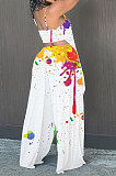 Splash-Ink Condole Belt Backless Pants Sets AYW8001