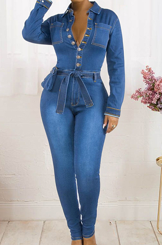 Fashion Casual Sexy Cowboy Jumpsuits JLX6052