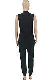 Women Loose Pocket Sleeveless Casual Jumpsuit AYW6005