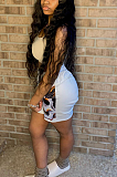 Summer Trendy Sport Casual Print Skull White Shorts MLD5047