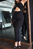 Sexy Pure Color Bandage Drawstring Bodycon Jumpsuits HAA9078