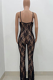 Sexy Night Club Lace Flounce Big Flare Jumpsuits YX9286