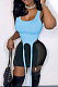 Fashion Vest Bind Net Yarn Spliced Short Skirt Two-Piece MN8366