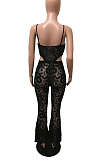 Euramerican Sexy Lace Sling Wide Leg Jumpsuits JLX6932
