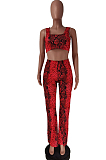 Euramerican Summer Print Vest Ling Pant Two-Piece ZDD31106