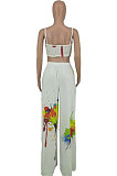 Splash-Ink Condole Belt Backless Pants Sets AYW8001