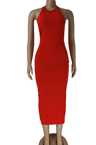 Euramerican Sexy Hang A Neck Bakless Long Dress ZDD31105