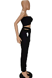 Sexy Stretch Boob Tube Top Cross Double Waist Band Have Pocket Two-Piece MN8357