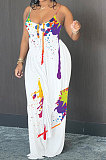 Splash-Ink Condole Belt Backless Pants Sets AYW8001