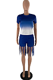 Fshion Sexy Gradient Tassel Culitave One's Morality Two-Piece YZL849