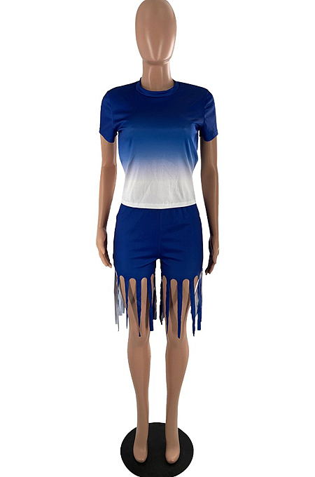 Fshion Sexy Gradient Tassel Culitave One's Morality Two-Piece YZL849