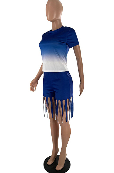 Fshion Sexy Gradient Tassel Culitave One's Morality Two-Piece YZL849