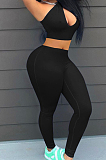 Euramerican Pure Color One Shoulder Carry Buttocks Pants Two-Piece YZL848