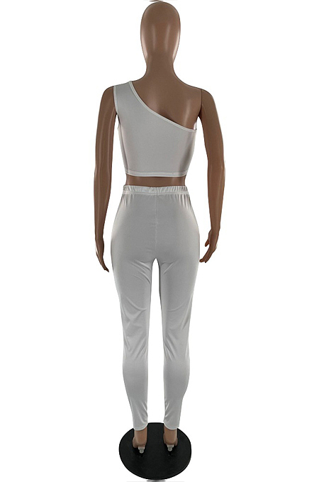 Euramerican Pure Color One Shoulder Carry Buttocks Pants Two-Piece YZL848