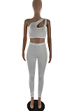 Euramerican Pure Color One Shoulder Carry Buttocks Pants Two-Piece YZL848