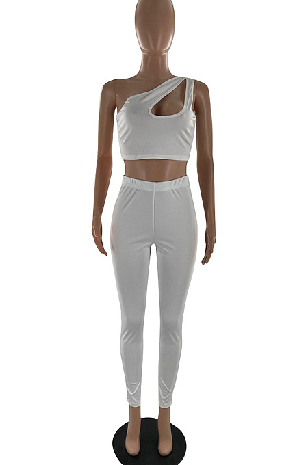 Euramerican Pure Color One Shoulder Carry Buttocks Pants Two-Piece YZL848