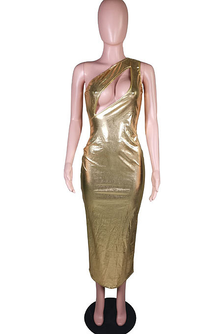 Euramerican Sexy Open The Chest One Shoulder Dress C3053 