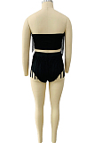Euramerican Sexy Tassel Boob Tube Top Shorts Two-Piece LY034 