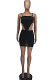 Fashion Sexy Milk Fiber Pure Color Sling Short Skirt Two-Piece CCN1841