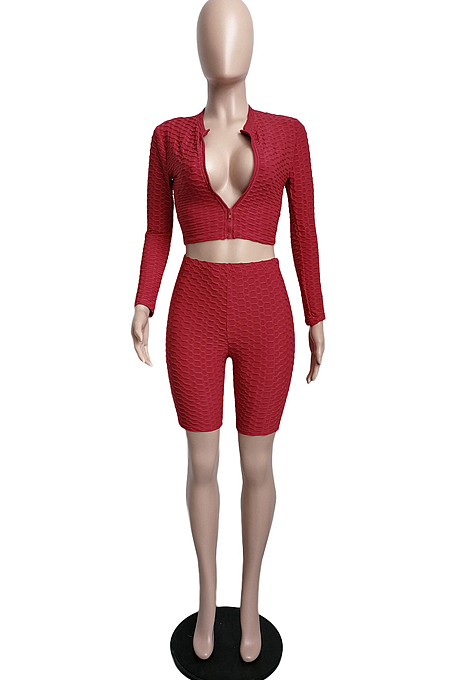 Casual Sports Long Sleeve Cardigen Yoge Two-Piece LML238