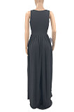 Women Pure Color Long Dress JR3625