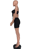 Fashion Sexy Milk Fiber Pure Color Sling Short Skirt Two-Piece CCN1841