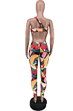 Fashion One Should Hollow Out Print Bodycon Jumpsuits ZZS8382